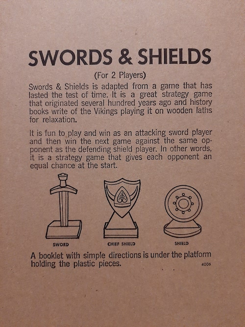 Swords and Shields inside cover