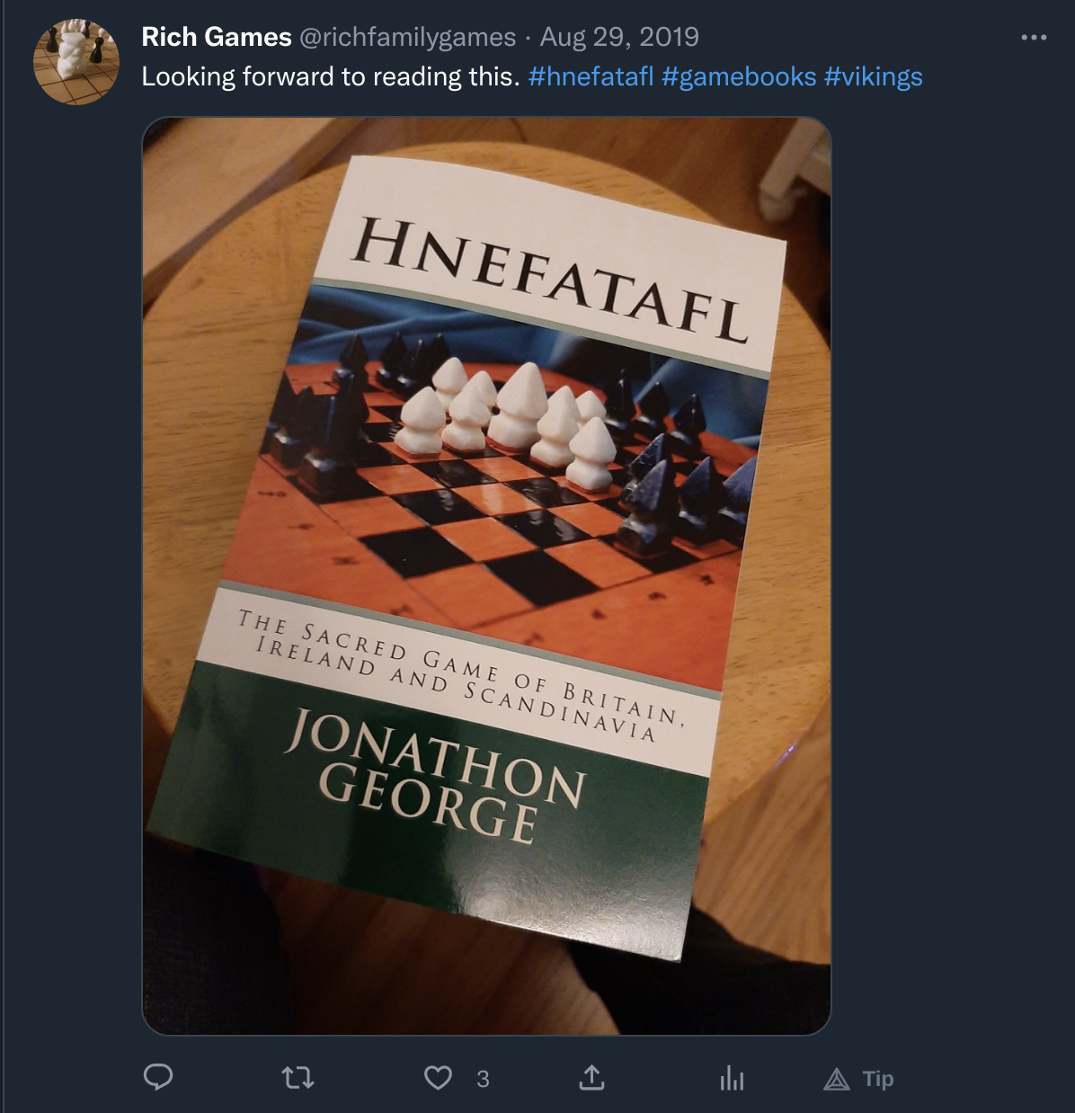 Hnefatafl Book Tweet